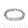 Thumbnail Image 4 of 1/6 CT. T.W. Diamond Row ID Curb Chain Bracelet in Stainless Steel - 8.5"