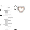 Thumbnail Image 2 of Diamond Accent Heart Outline Frame Stud Earrings in 10K Rose Gold