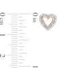 Thumbnail Image 3 of Diamond Accent Heart Outline Frame Stud Earrings in 10K Rose Gold