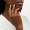 Thumbnail Image 2 of 1/8 CT. T.W. Diamond Three Stone Heart Frame Promise Ring in Sterling Silver