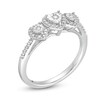 Thumbnail Image 3 of 1/8 CT. T.W. Diamond Three Stone Heart Frame Promise Ring in Sterling Silver