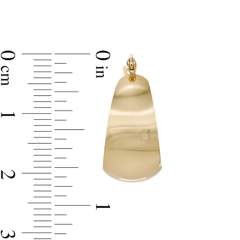 20.0mm Graduated Wide Dome Hoop Earrings in 10K Gold