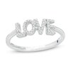 Thumbnail Image 1 of Vera Wang Love Collection 1/10 CT. T.W. Diamond "LOVE" Ring in Sterling Silver