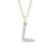 Thumbnail Image 1 of 1/10 CT. T.W. Diamond "L" Initial Pendant in 10K Gold