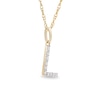 Thumbnail Image 2 of 1/10 CT. T.W. Diamond "L" Initial Pendant in 10K Gold