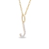 Thumbnail Image 2 of 1/10 CT. T.W. Diamond "J" Initial Pendant in 10K Gold