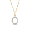 Thumbnail Image 1 of 1/10 CT. T.W. Diamond "O" Initial Pendant in 10K Gold