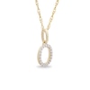 Thumbnail Image 2 of 1/10 CT. T.W. Diamond "O" Initial Pendant in 10K Gold
