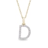 Thumbnail Image 1 of 1/10 CT. T.W. Diamond "D" Initial Pendant in 10K Gold
