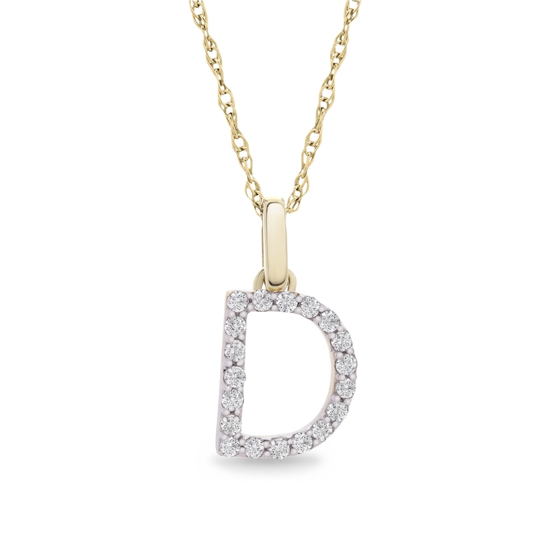 Monogram Sun diamond pendant necklace in rose gold with diamonds