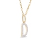 Thumbnail Image 2 of 1/10 CT. T.W. Diamond "D" Initial Pendant in 10K Gold