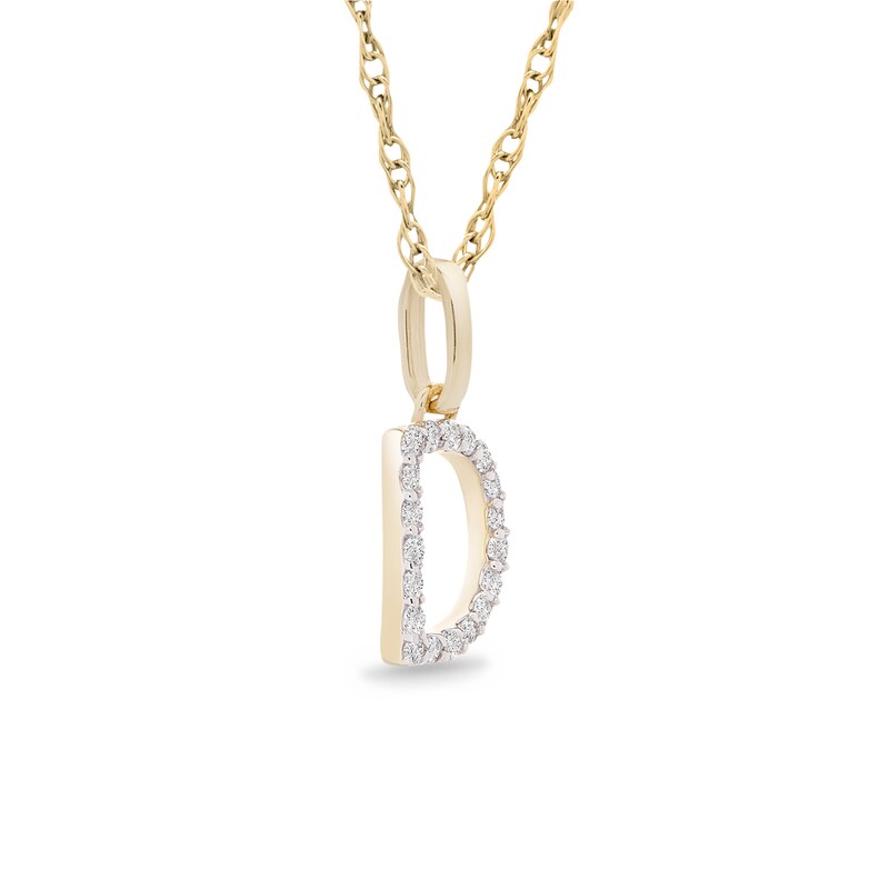 Monogram Sun diamond pendant necklace in rose gold with diamonds