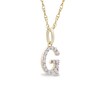 Thumbnail Image 2 of 1/10 CT. T.W. Diamond "G" Initial Pendant in 10K Gold