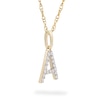 Thumbnail Image 2 of 1/10 CT. T.W. Diamond "A" Initial Pendant in 10K Gold