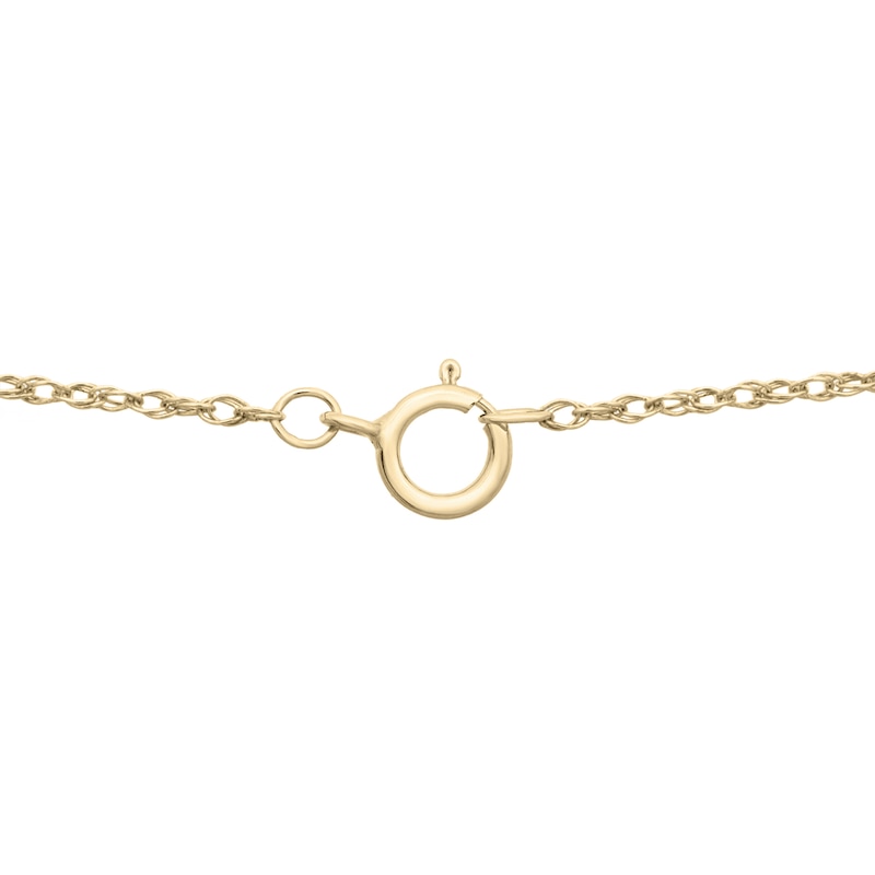 Main Image 3 of 1/10 CT. T.W. Diamond "A" Initial Pendant in 10K Gold