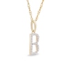 Thumbnail Image 2 of 1/10 CT. T.W. Diamond "B" Initial Pendant in 10K Gold