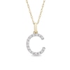 Thumbnail Image 1 of 1/10 CT. T.W. Diamond "C" Initial Pendant in 10K Gold