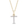Thumbnail Image 1 of 1/10 CT. T.W. Diamond "T" Initial Pendant in 10K Gold