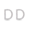 1/10 CT. T.W. Diamond "D" Initial Stud Earrings in 10K Gold