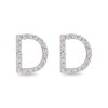 Thumbnail Image 1 of 1/10 CT. T.W. Diamond &quot;D&quot; Initial Stud Earrings in 10K Gold