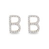 Thumbnail Image 1 of 1/10 CT. T.W. Diamond "B" Initial Stud Earrings in 10K Gold