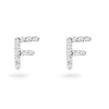 Thumbnail Image 1 of 1/10 CT. T.W. Diamond Block "F" Initial Stud Earrings in 10K Gold
