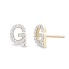 1/10 CT. T.W. Diamond "G" Initial Stud Earrings in 10K Gold