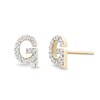 Thumbnail Image 2 of 1/10 CT. T.W. Diamond "G" Initial Stud Earrings in 10K Gold