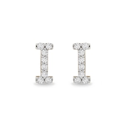 1/10 CT. T.W. Diamond &quot;I&quot; Initial Stud Earrings in 10K Gold