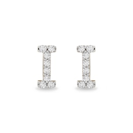 1/10 CT. T.W. Diamond "I" Initial Stud Earrings in 10K Gold