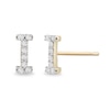 1/10 CT. T.W. Diamond "I" Initial Stud Earrings in 10K Gold