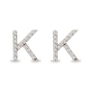 Thumbnail Image 0 of 1/10 CT. T.W. Diamond "K" Initial Stud Earrings in 10K Gold