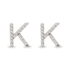Thumbnail Image 1 of 1/10 CT. T.W. Diamond "K" Initial Stud Earrings in 10K Gold