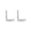 Thumbnail Image 1 of 1/10 CT. T.W. Diamond "L" Initial Stud Earrings in 10K Gold