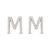 Thumbnail Image 1 of 1/10 CT. T.W. Diamond "M" Initial Stud Earrings in 10K Gold
