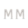 Thumbnail Image 0 of 1/10 CT. T.W. Diamond "M" Initial Stud Earrings in 10K Gold