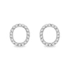 Thumbnail Image 1 of 1/10 CT. T.W. Diamond "O" Initial Stud Earrings in 10K Gold