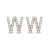 1/10 CT. T.W. Diamond "W" Initial Stud Earrings in 10K Gold