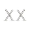 Thumbnail Image 1 of 1/10 CT. T.W. Diamond "X" Initial Stud Earrings in 10K Gold