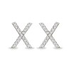 Thumbnail Image 0 of 1/10 CT. T.W. Diamond "X" Initial Stud Earrings in 10K Gold