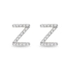 Thumbnail Image 0 of 1/10 CT. T.W. Diamond "Z" Initial Stud Earrings in 10K Gold