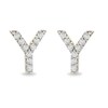1/10 CT. T.W. Diamond "Y" Initial Stud Earrings in 10K Gold