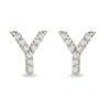 Thumbnail Image 0 of 1/10 CT. T.W. Diamond "Y" Initial Stud Earrings in 10K Gold