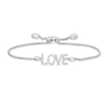 Thumbnail Image 0 of Vera Wang Love Collection 1/5 CT. T.W. Diamond "LOVE" Bolo Bracelet in Sterling Silver - 9.0"
