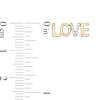 Thumbnail Image 3 of Vera Wang Love Collection 1/20 CT. T.W. Diamond "LOVE" Stud Earrings in 10K Gold