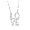 Thumbnail Image 0 of Vera Wang Love Collection 1/5 CT. T.W. Diamond "LOVE" Necklace in Sterling Silver - 19"