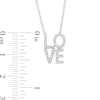 Thumbnail Image 2 of Vera Wang Love Collection 1/5 CT. T.W. Diamond "LOVE" Necklace in Sterling Silver - 19"