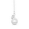 Thumbnail Image 2 of Collector's Edition Enchanted Disney Cinderella 70th Anniversary Diamond Clock Pendant in Sterling Silver - 19"