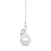 Thumbnail Image 1 of Enchanted Disney Cinderella 1/10 CT. T.W. Diamond and London Blue Topaz Slipper Pendant in Sterling Silver - 19"