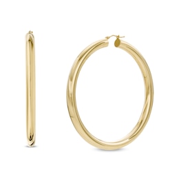 Made in Italy 50.0 x 5.0mm Bold Tube Hoop Earrings in 14K Gold